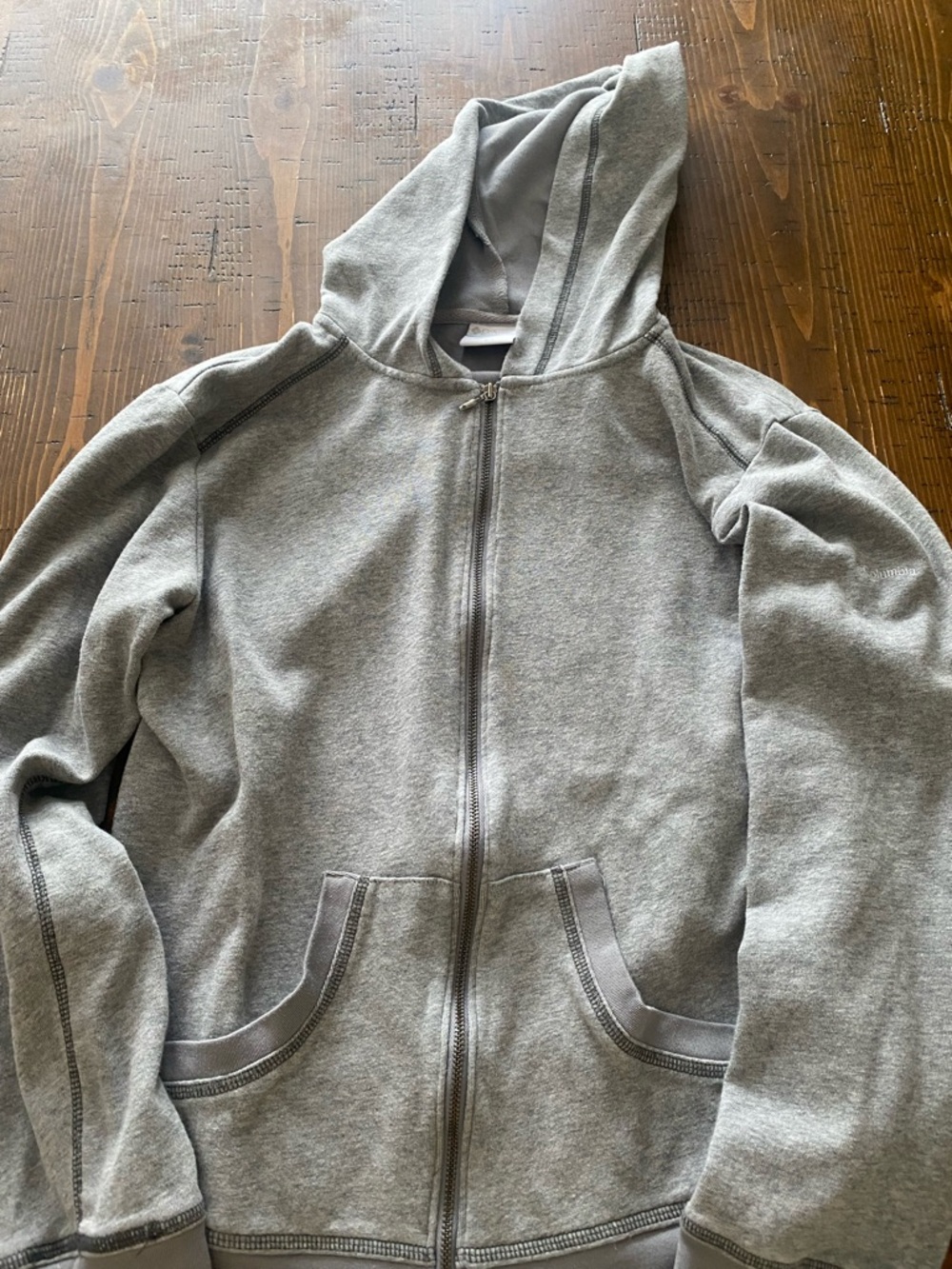 Columbia Light Gray Full-Zip Hoodie